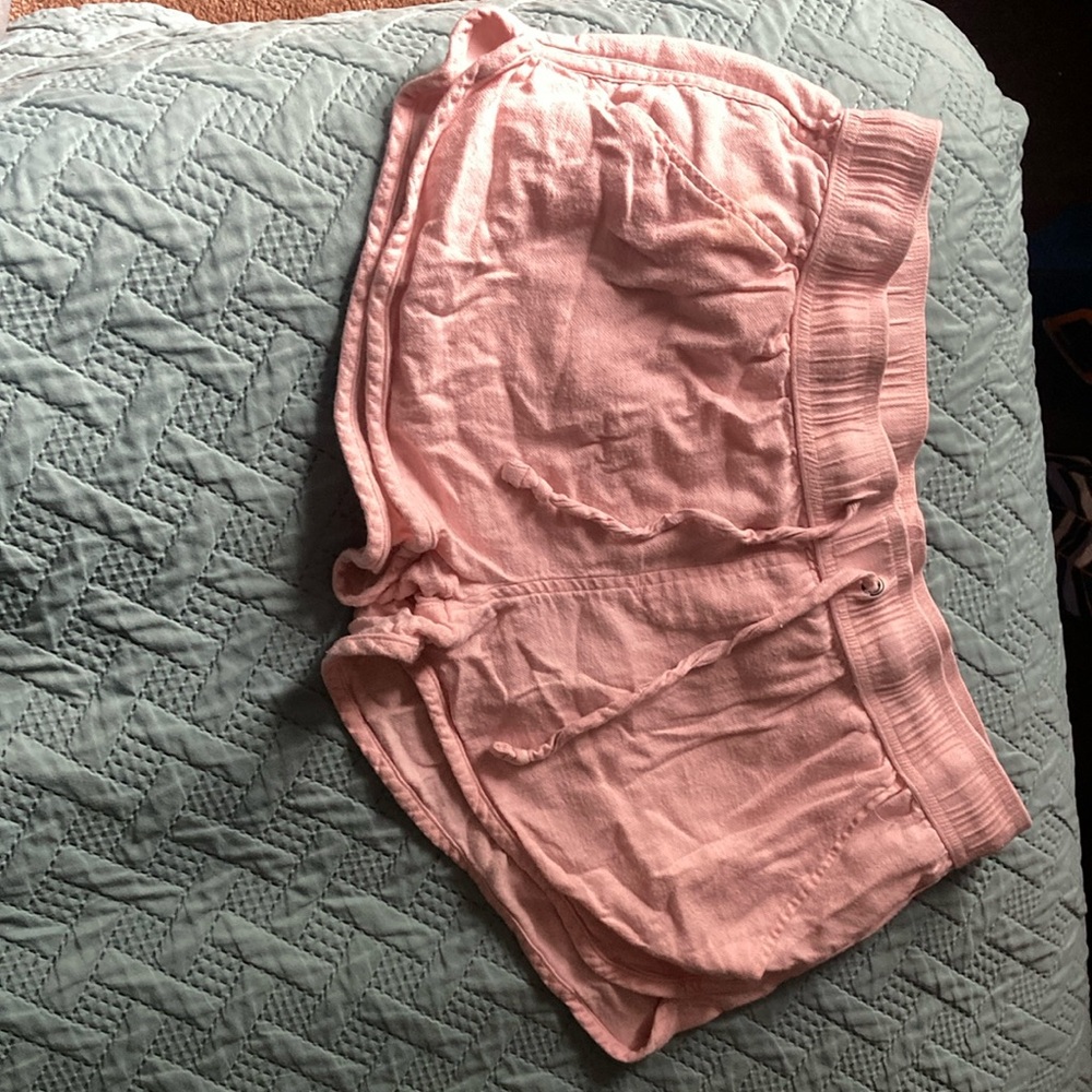 SO pink elastic cotton shorts